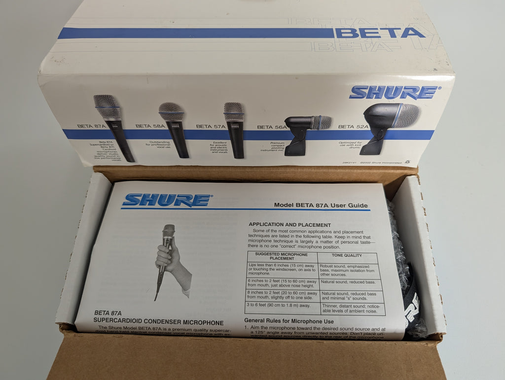 Shure Beta 87A Supercardioid Condenser Microphone – photo 2 of 5