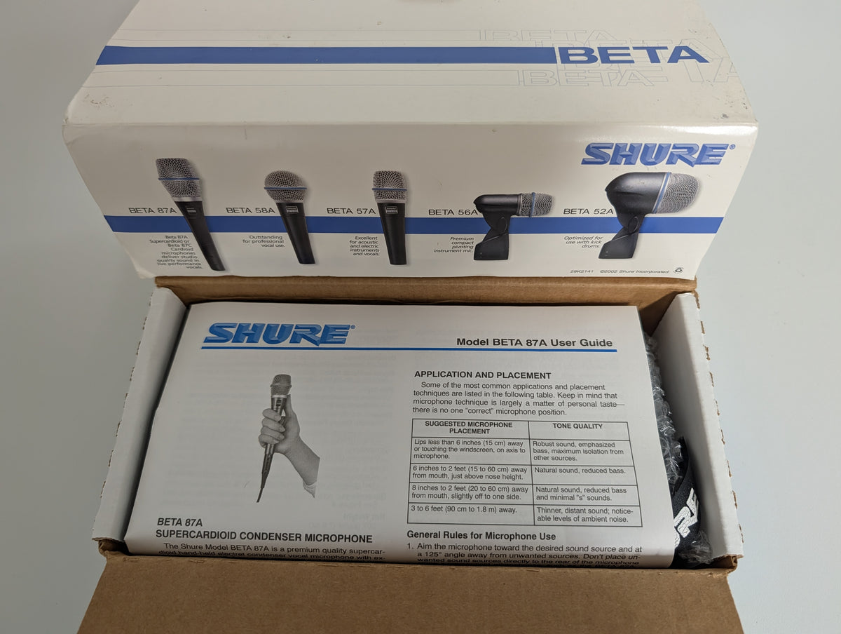 Shure Beta 87A Supercardioid Condenser Microphone – photo 2 of 5