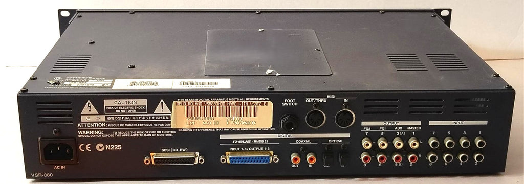 Roland VSR-880 Rackmount Digital Studio Recorder – photo 4 of 6
