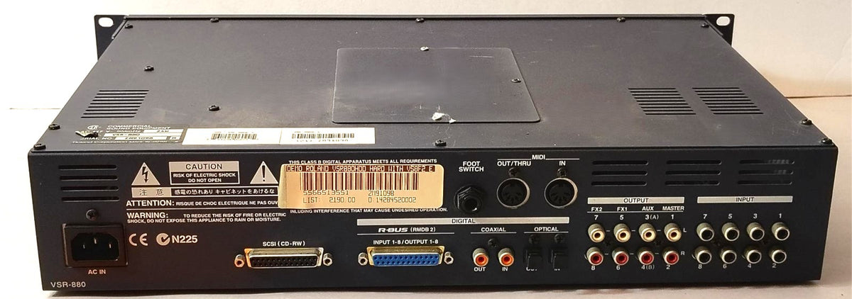 Roland VSR-880 Rackmount Digital Studio Recorder – photo 4 of 6
